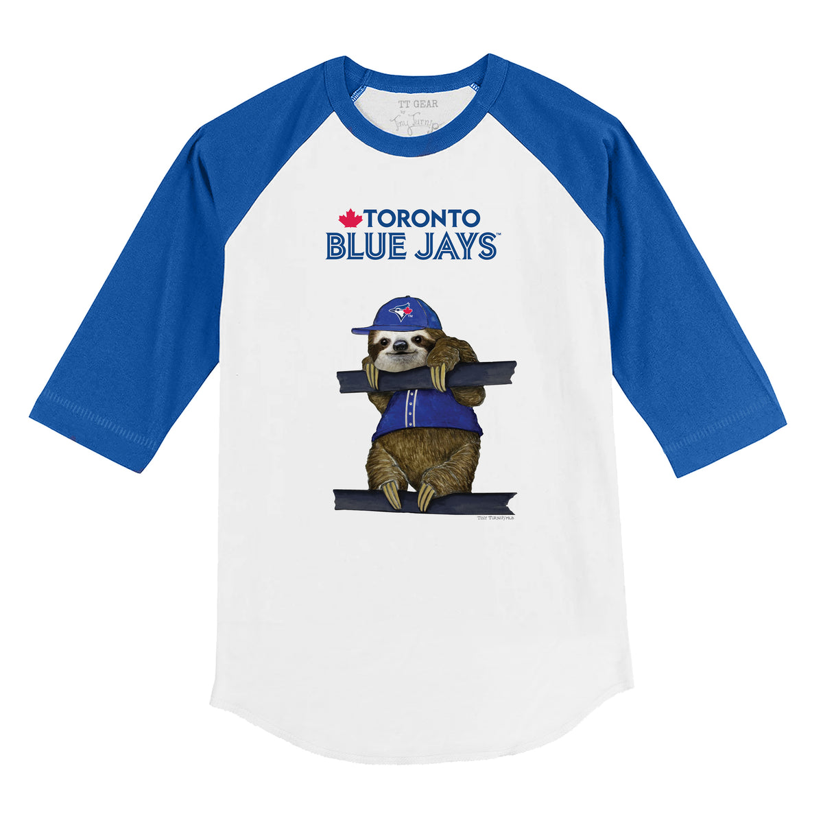 Toronto Blue Jays Sloth 3/4 Royal Blue Sleeve Raglan