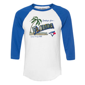 Toronto Blue Jays Spring Training 2025 3/4 Royal Blue Sleeve Raglan