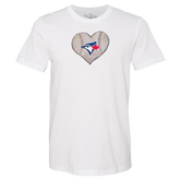 Toronto Blue Jays Stitched Heart Unisex Tee Shirt - Tiny Turnip