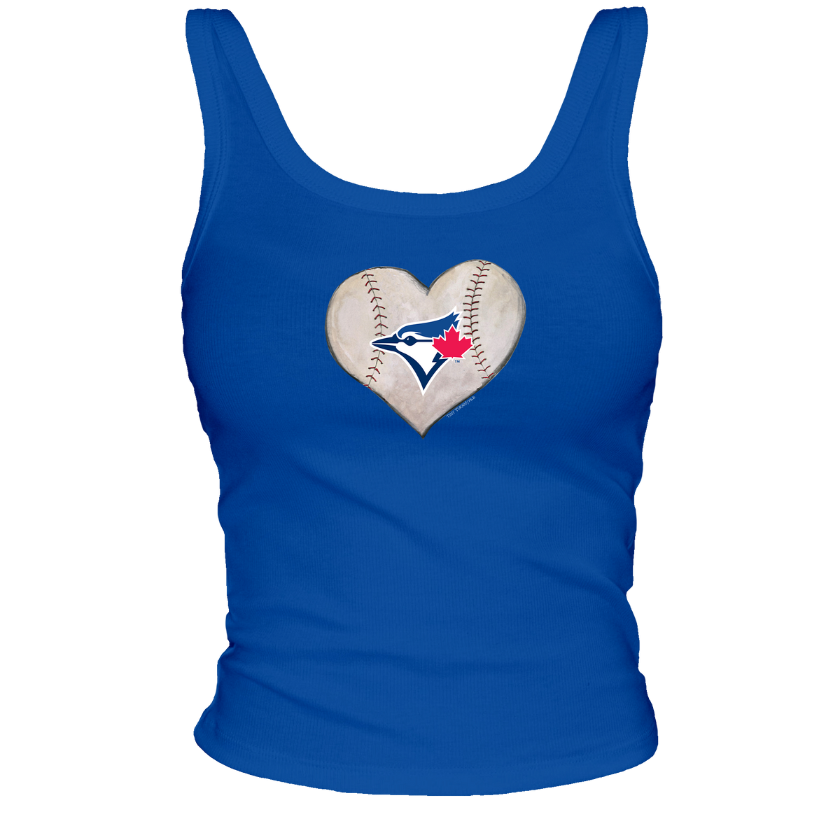 Toronto Blue Jays Baseball Heart Ribbed Tank - Tiny Turnip