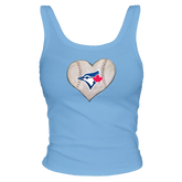 Toronto Blue Jays Baseball Heart Ribbed Tank