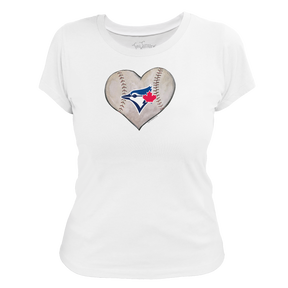 Toronto Blue Jays Baseball Heart Women's Tee Shirt