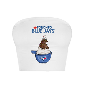 Toronto Blue Jays Sundae Helmet Crop Tube Top - Tiny Turnip