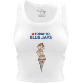 Toronto Blue Jays Triple Scoop Crop Tank - Tiny Turnip