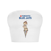 Toronto Blue Jays Triple Scoop Crop Tube Top