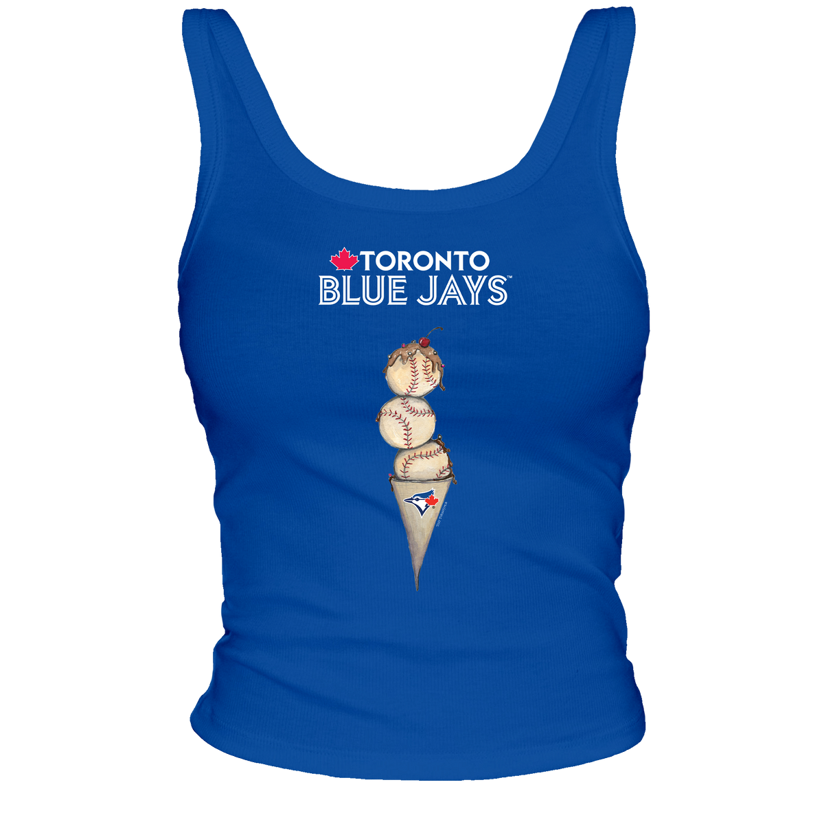 Toronto Blue Jays Triple Scoop Ribbed Tank - Tiny Turnip