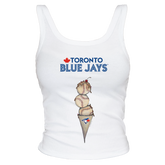 Toronto Blue Jays Triple Scoop Ribbed Tank - Tiny Turnip