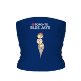Toronto Blue Jays Triple Scoop Tube Top - Tiny Turnip