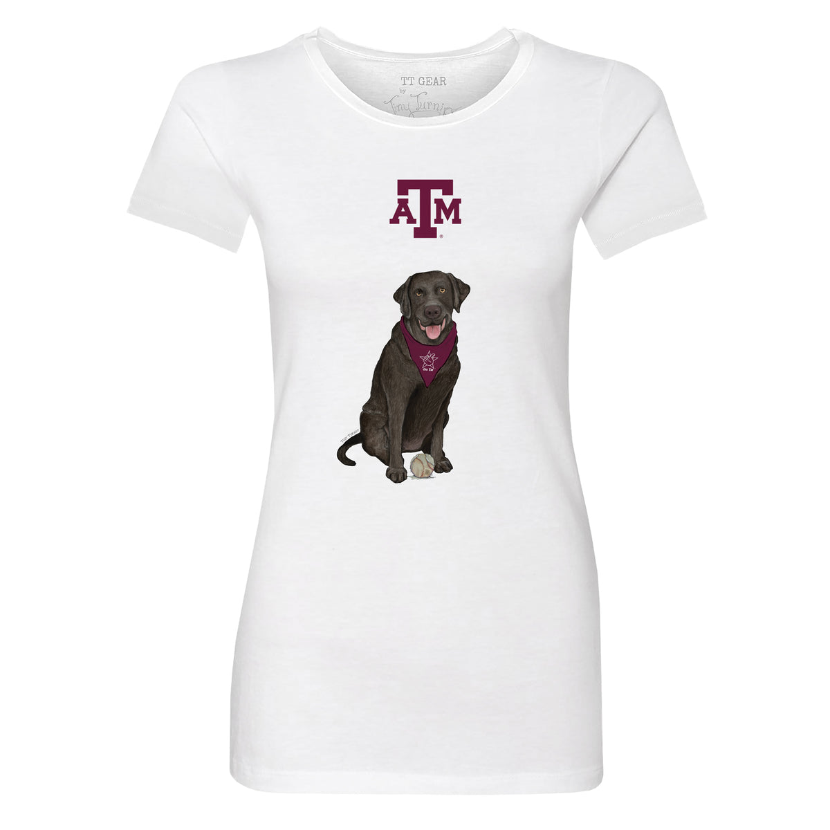Texas A&M Aggies Black Labrador Retriever Tee Shirt