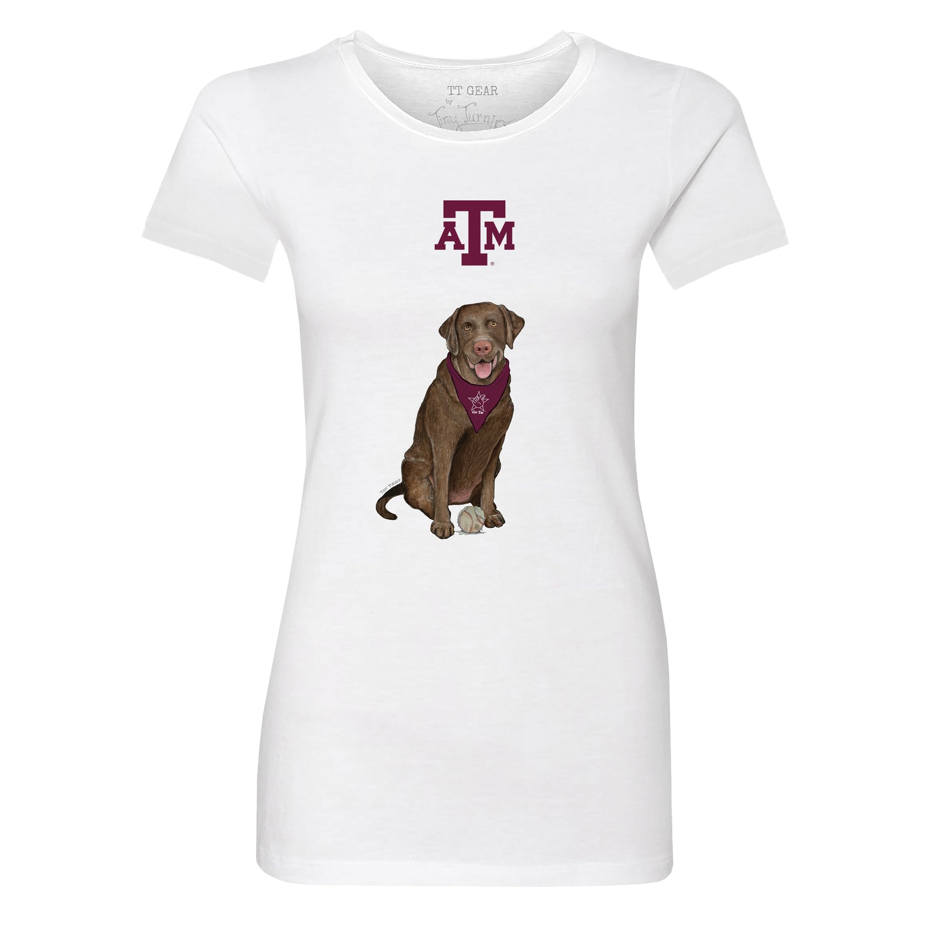 Texas A&M Aggies Chocolate Labrador Retriever Tee Shirt