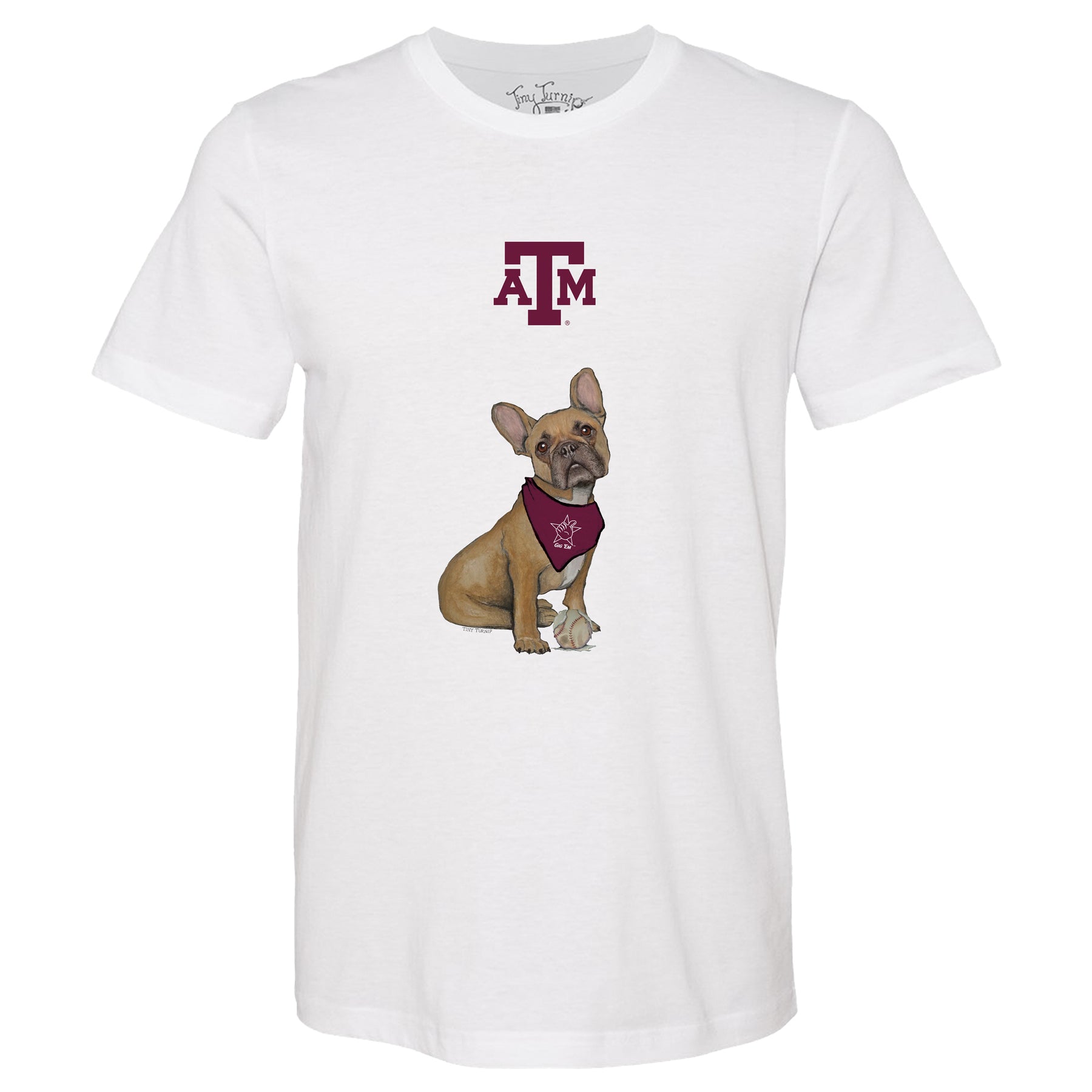 Texas A&M Aggies French Bulldog Tee Shirt