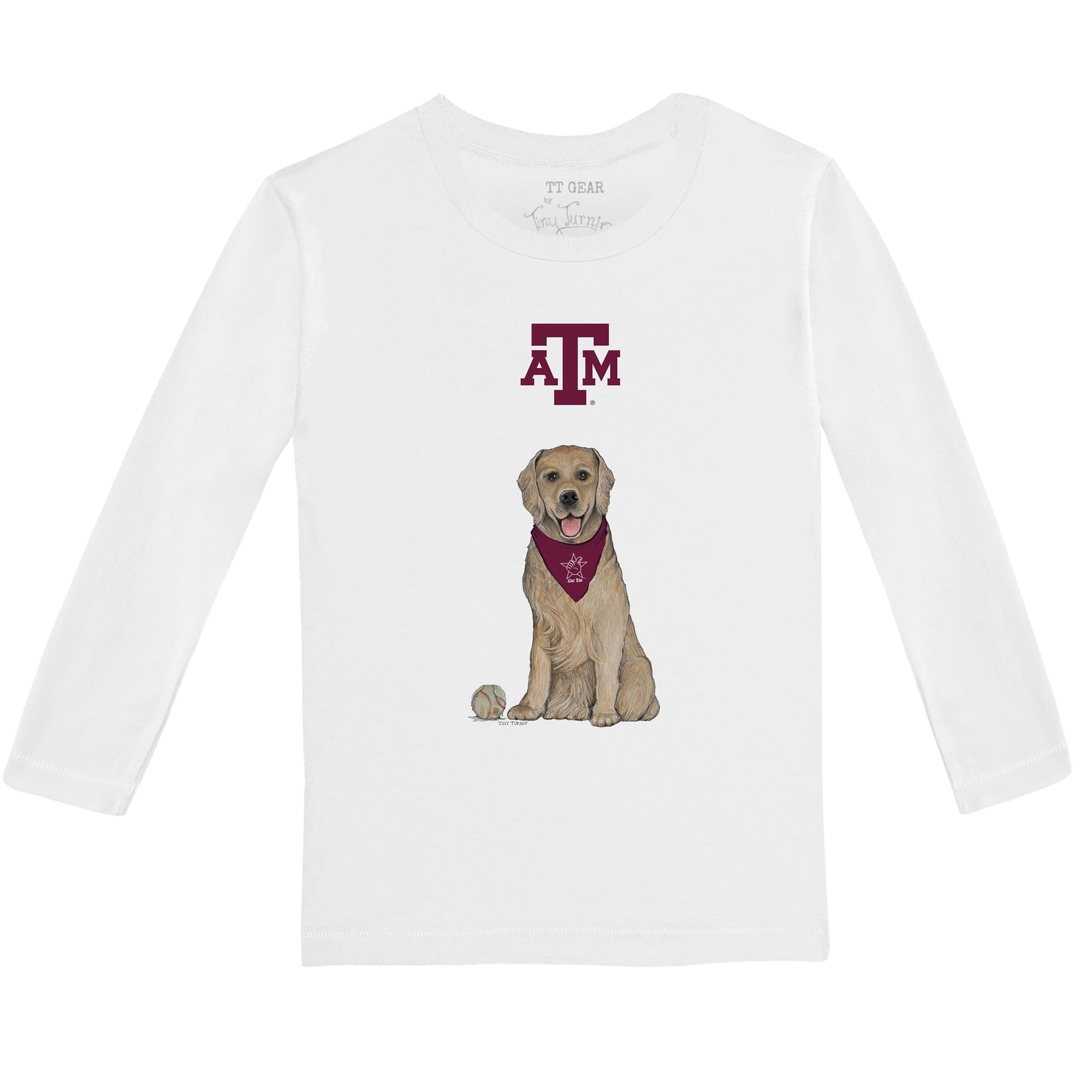 Texas A&M Aggies Golden Retriever Long-Sleeve Tee Shirt