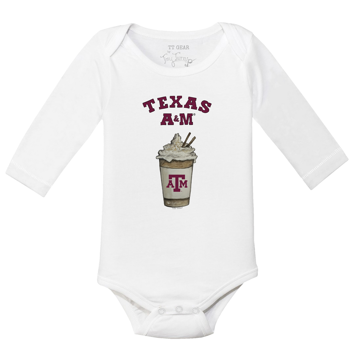 Texas A&M Aggies Latte Long Sleeve Snapper