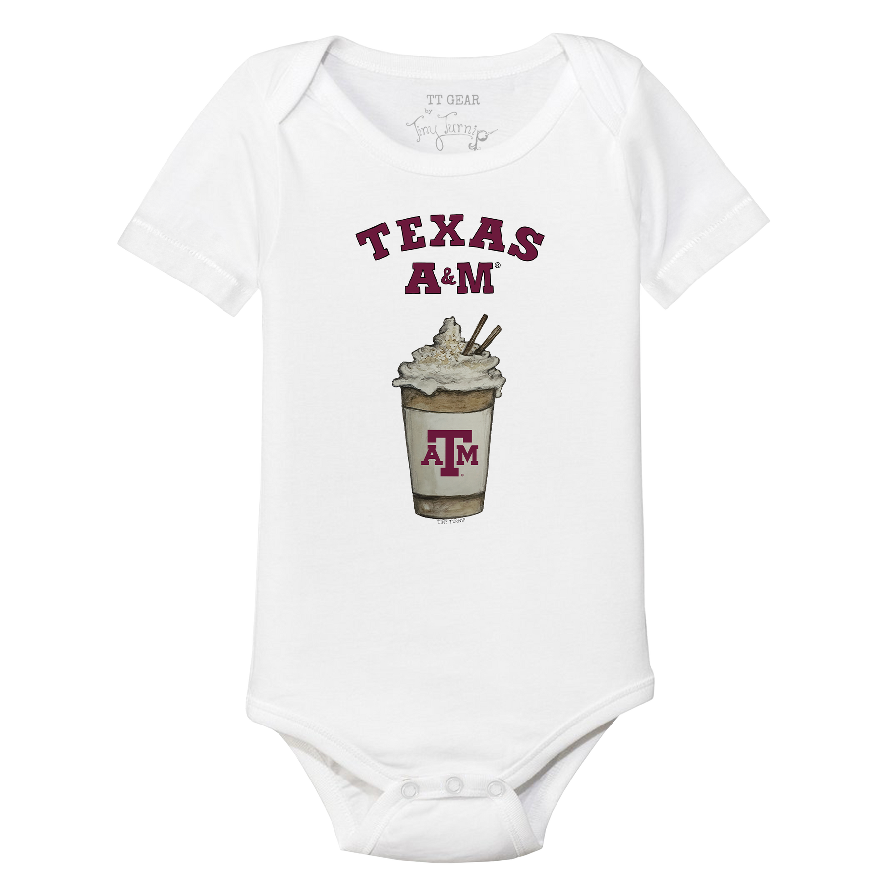Texas A&M Aggies Latte Short Sleeve Snapper