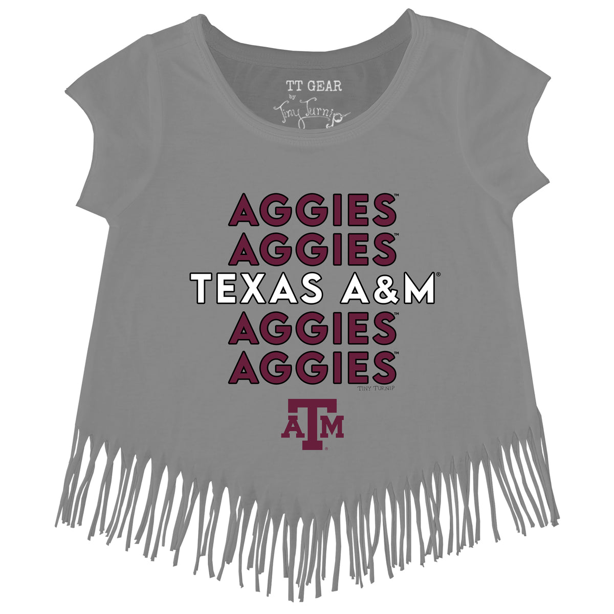 Texas A&M Aggies Stacked Fringe Tee