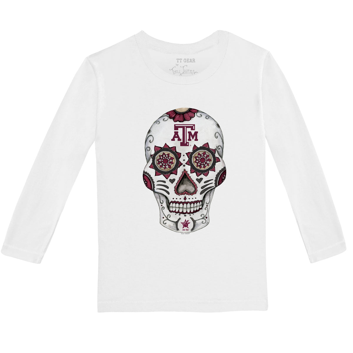 Texas A&M Aggies Sugar Skull Long-Sleeve Tee Shirt