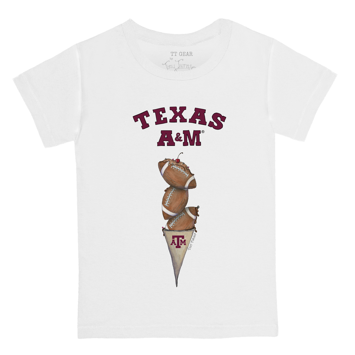 Texas A&M Aggies Football Triple Scoop Kid's Tee Shirt