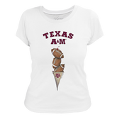 Texas A&M Aggies Football Triple Scoop Women's Tee Shirt