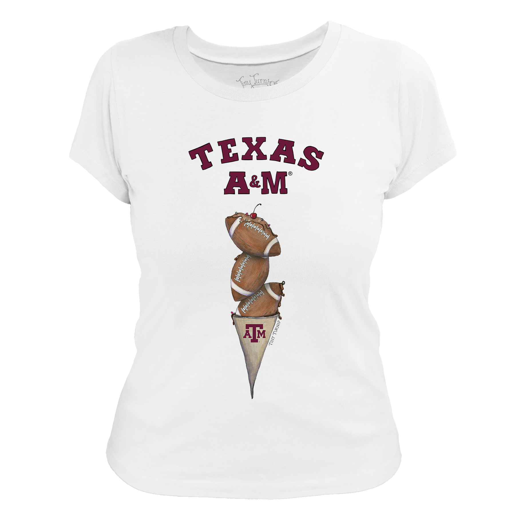 Texas A&M Aggies Football Triple Scoop Women's Tee Shirt