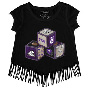 TCU Horned Frogs Blocks Fringe Tee