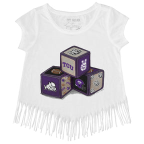 TCU Horned Frogs Blocks Fringe Tee