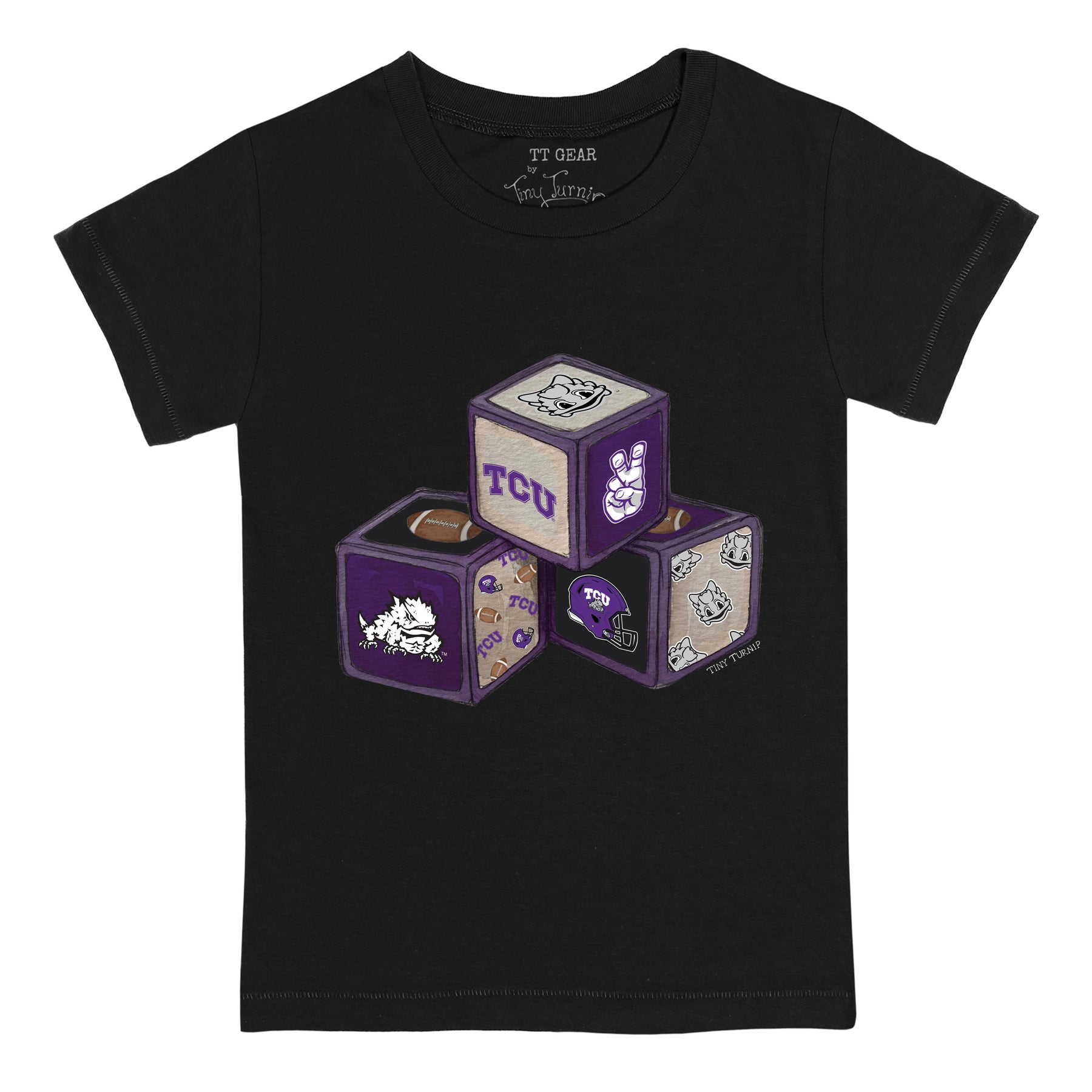 TCU Horned Frogs Blocks Tee Shirt