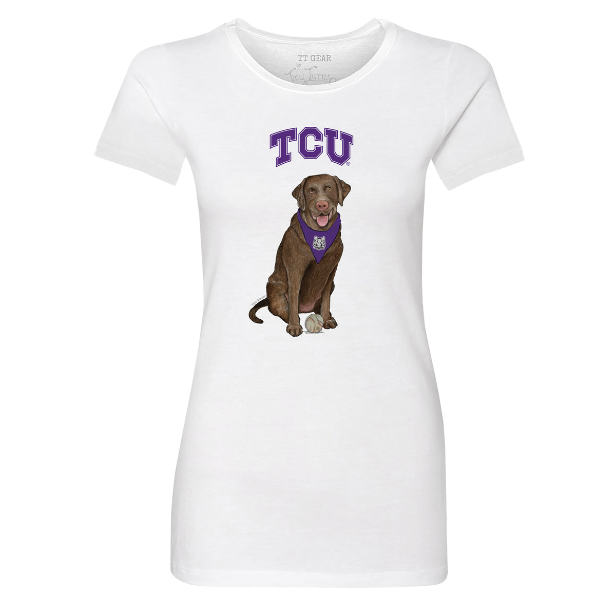 TCU Horned Frogs Chocolate Labrador Retriever Tee Shirt