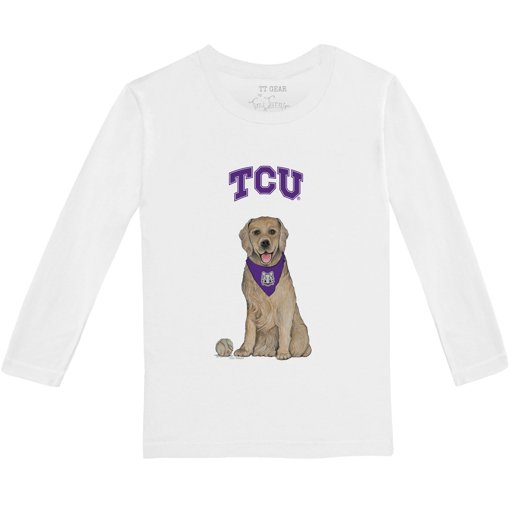 TCU Horned Frogs Golden Retriever Long-Sleeve Tee Shirt