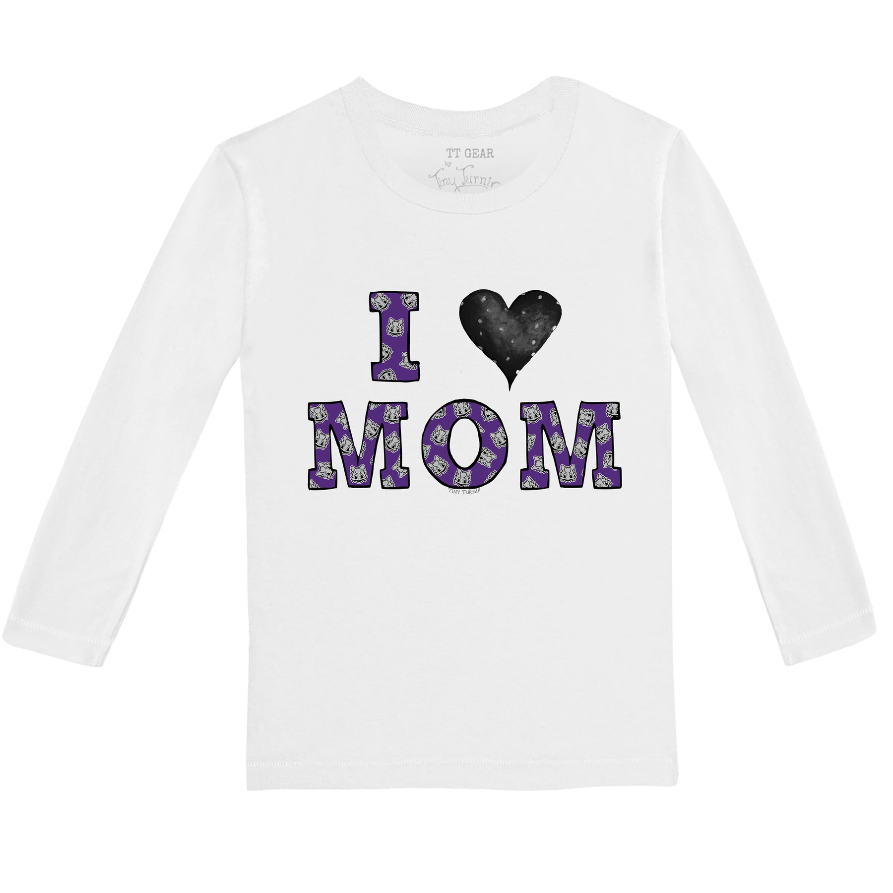 TCU Horned Frogs I Love Mom Long-Sleeve Tee Shirt