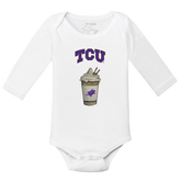 TCU Horned Frogs Latte Long Sleeve Snapper