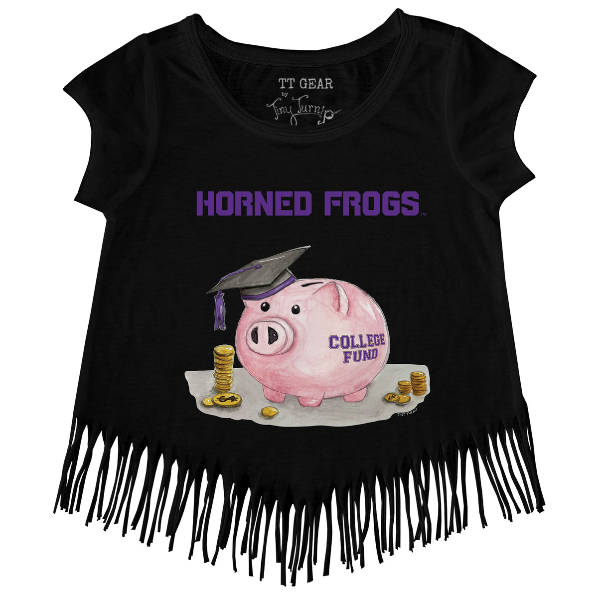 TCU Horned Frogs Piggy Fringe Tee