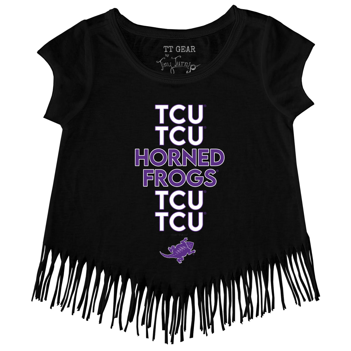 TCU Horned Frogs Stacked Fringe Tee