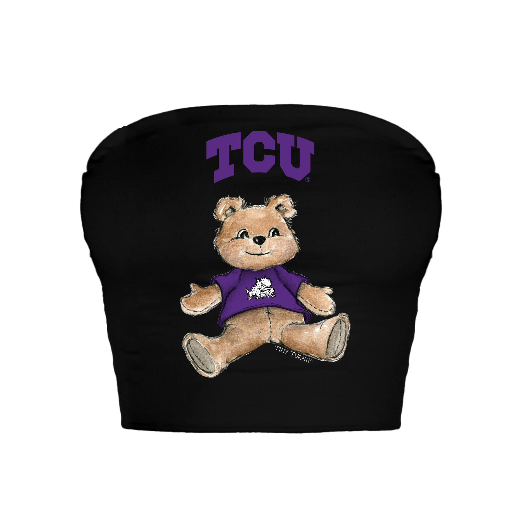 TCU Horned Frogs Teddy Crop Tube Top