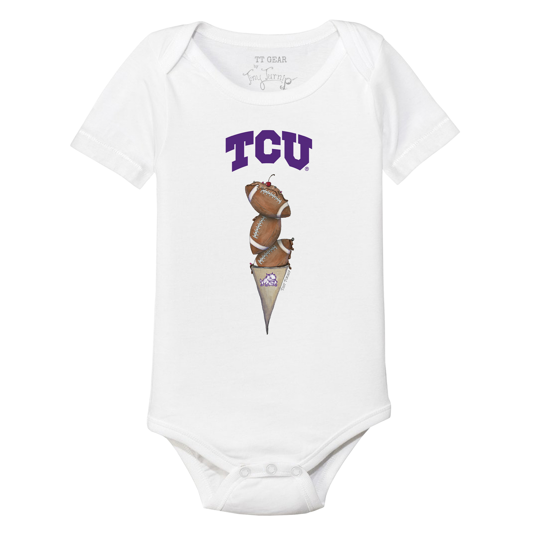 TCU Horned Frogs Football Triple Scoop Short Sleeve Snapper