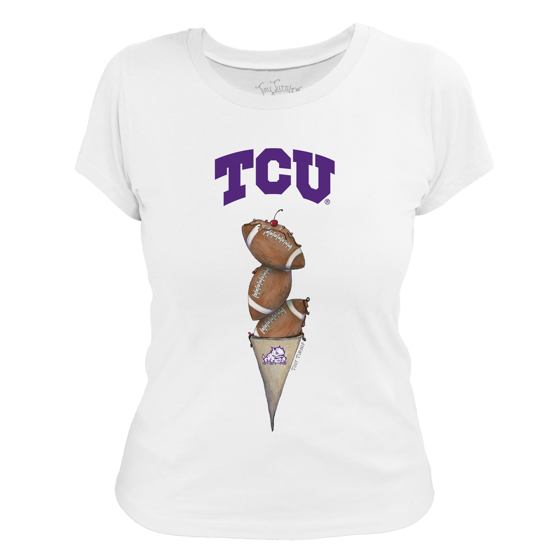 TCU Horned Frogs Football Triple Scoop Women's Tee Shirt