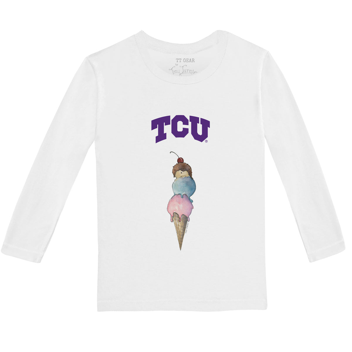 TCU Horned Frogs Triple Scoop Long-Sleeve Tee Shirt