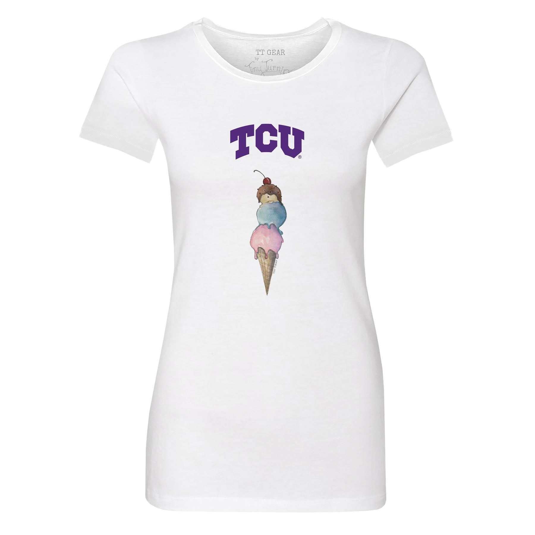 TCU Horned Frogs Triple Scoop Tee Shirt