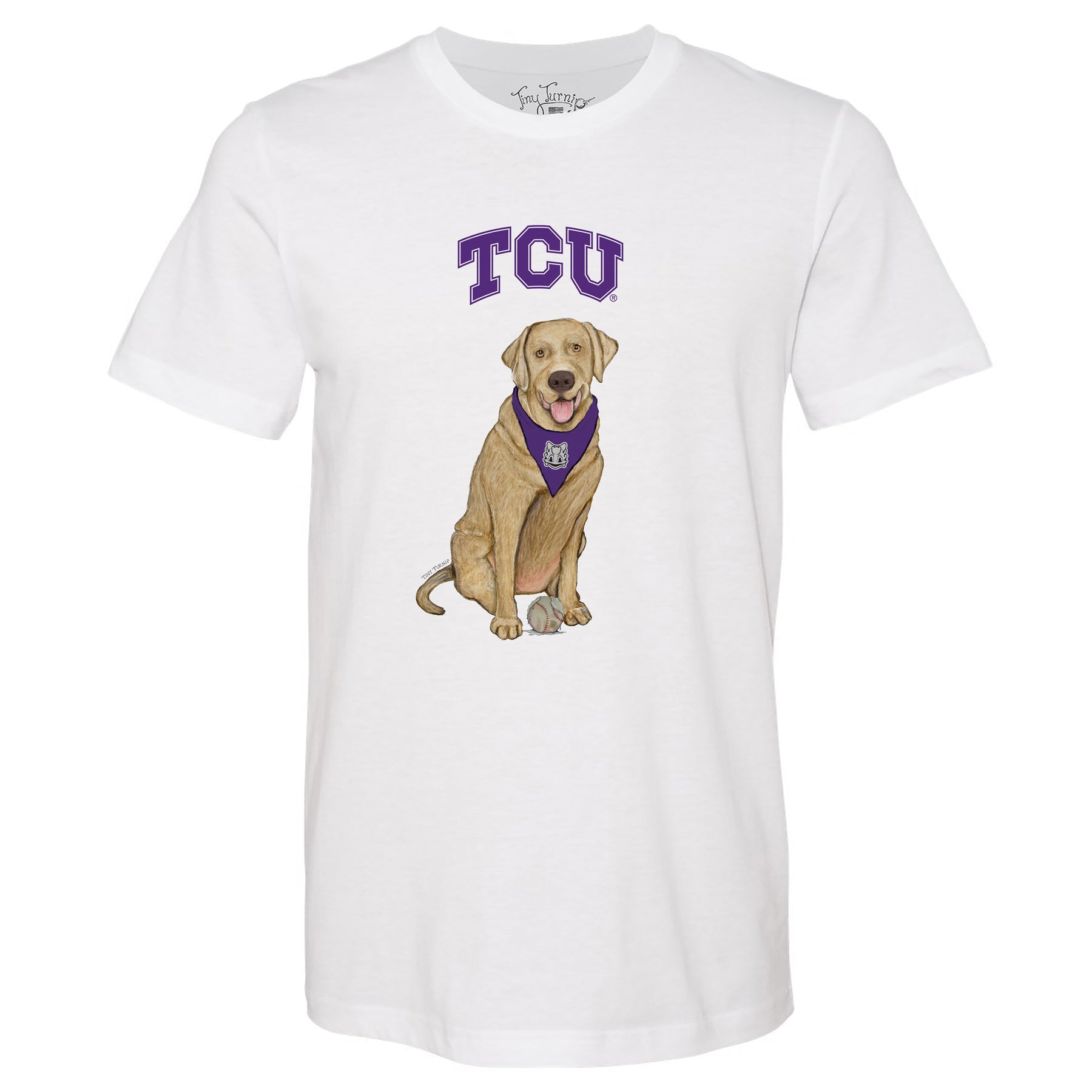 TCU Horned Frogs Yellow Labrador Retriever Tee Shirt