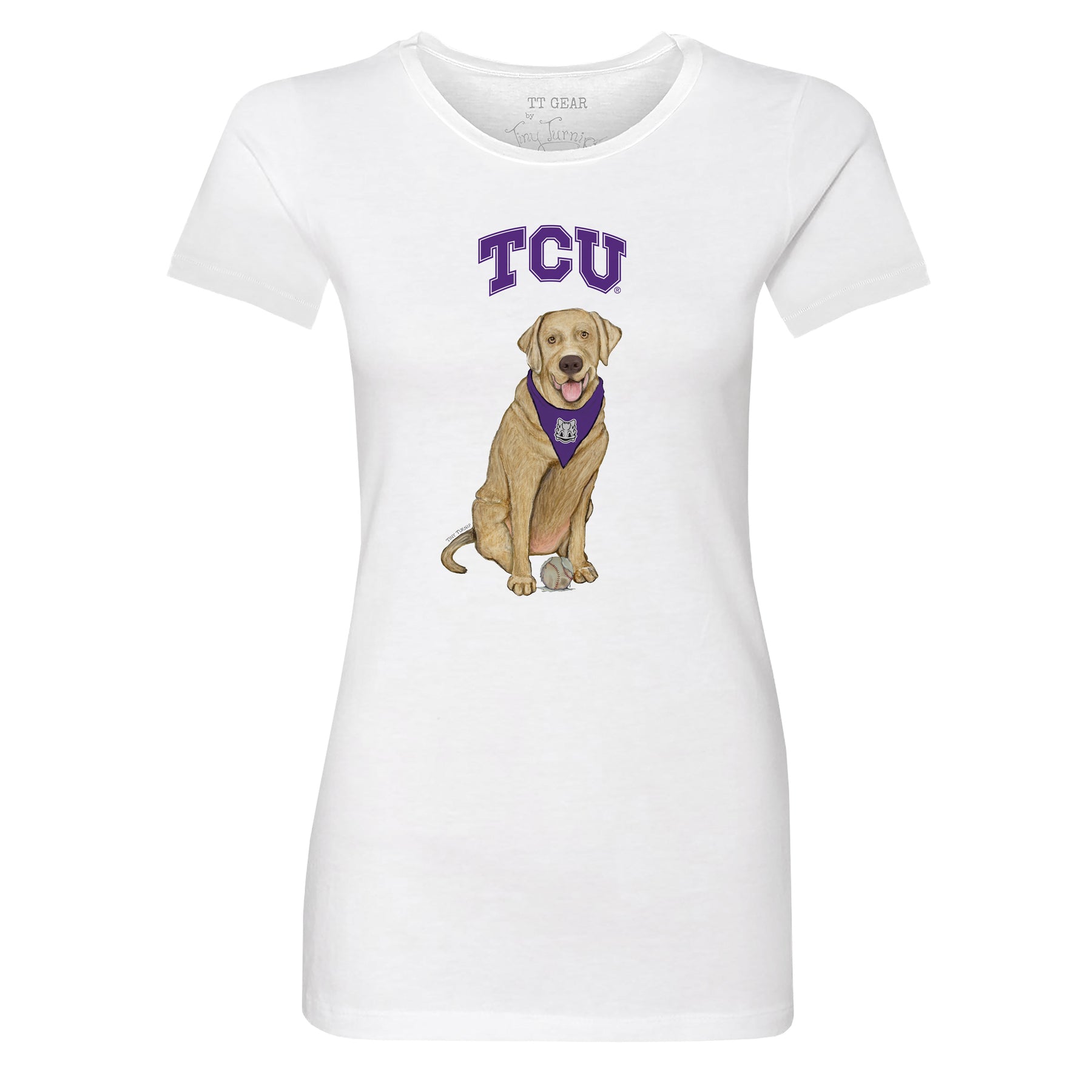 TCU Horned Frogs Yellow Labrador Retriever Tee Shirt