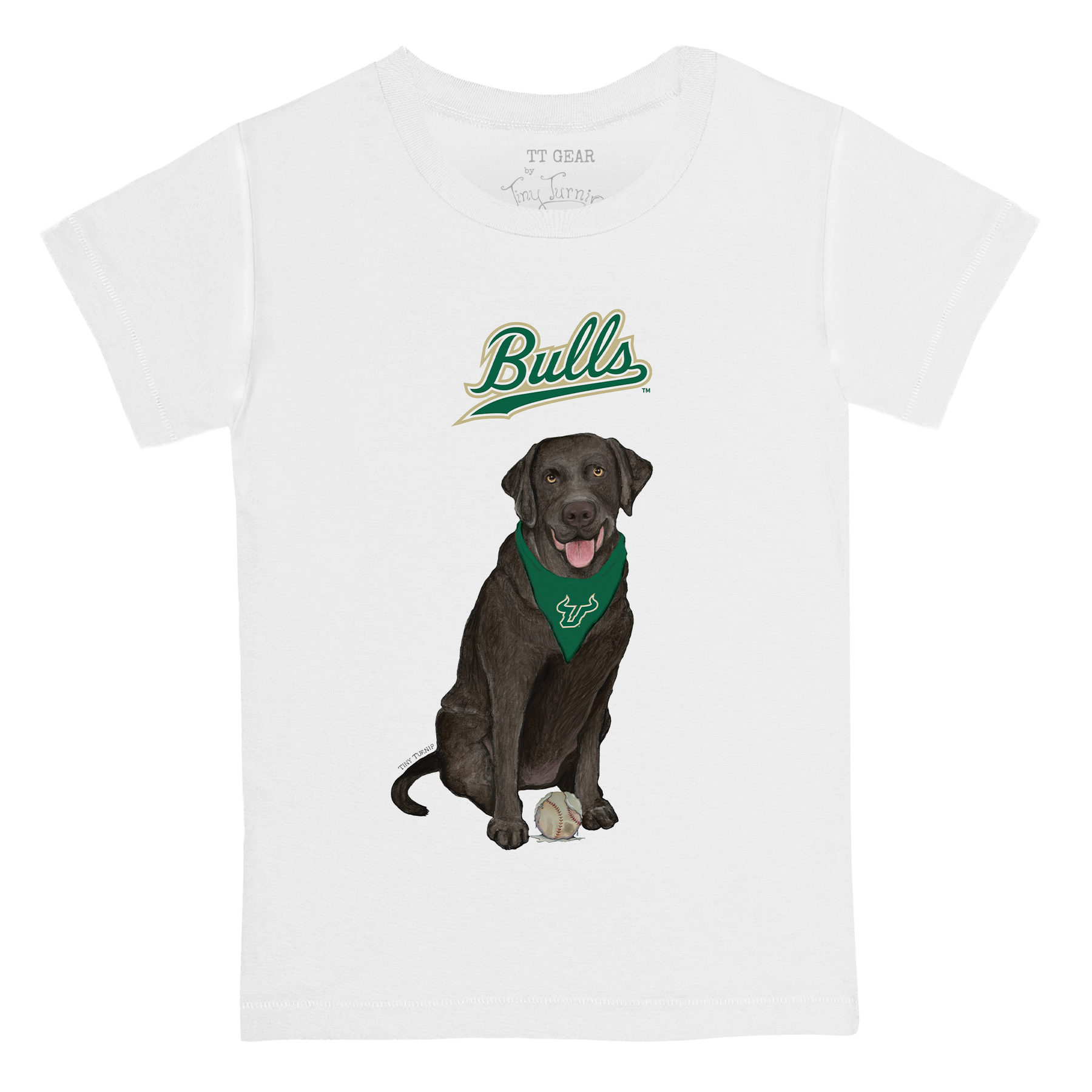 South Florida Bulls Black Labrador Retriever Kid's Tee Shirt