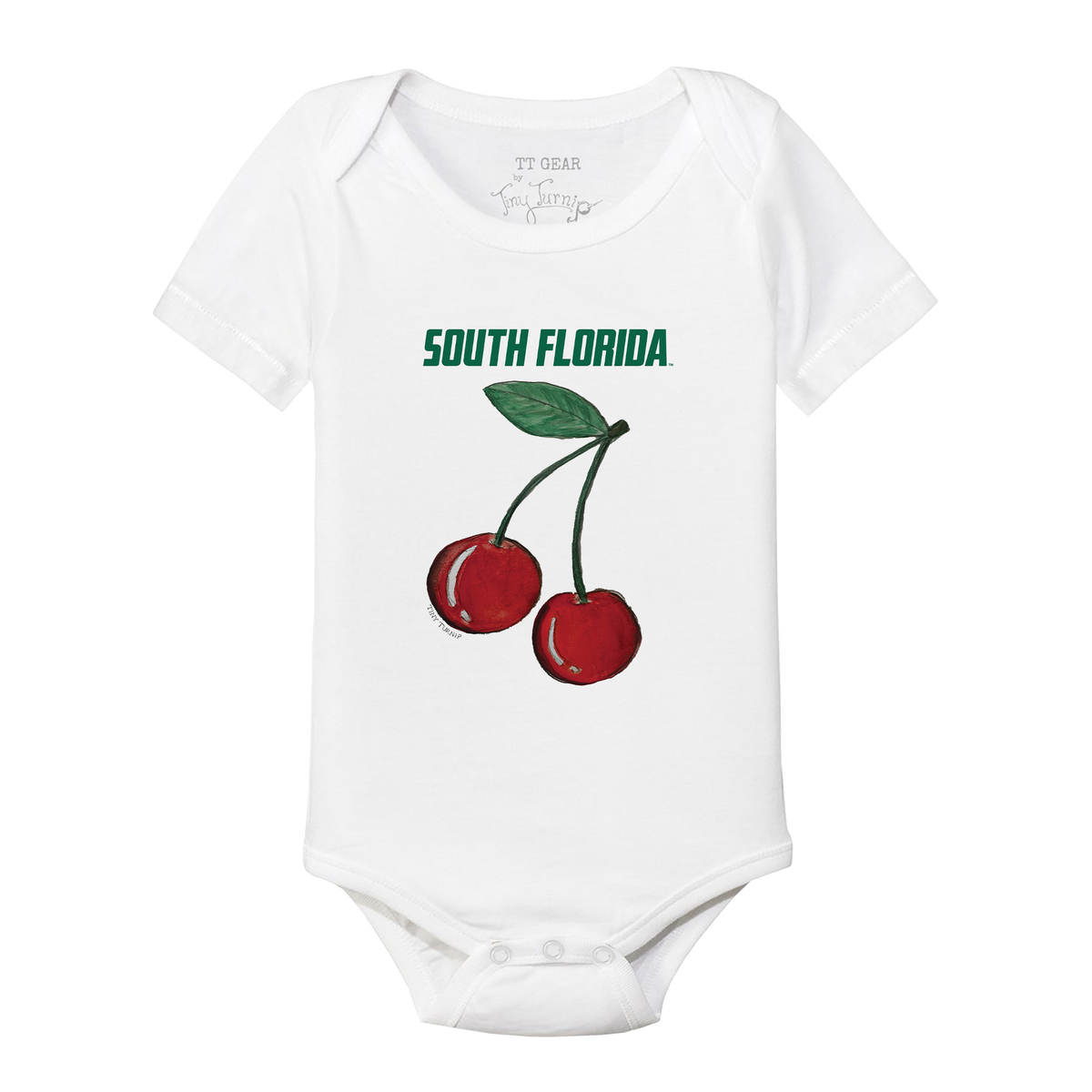 South Florida Bulls Cherry Short Sleeve Snapper