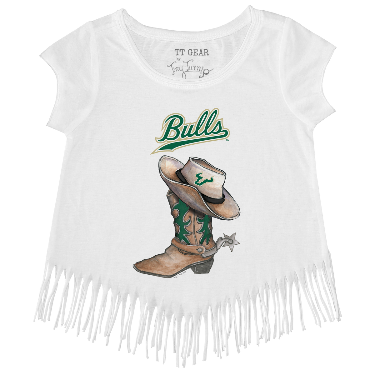 South Florida Bulls Cowboy Boot Fringe Tee