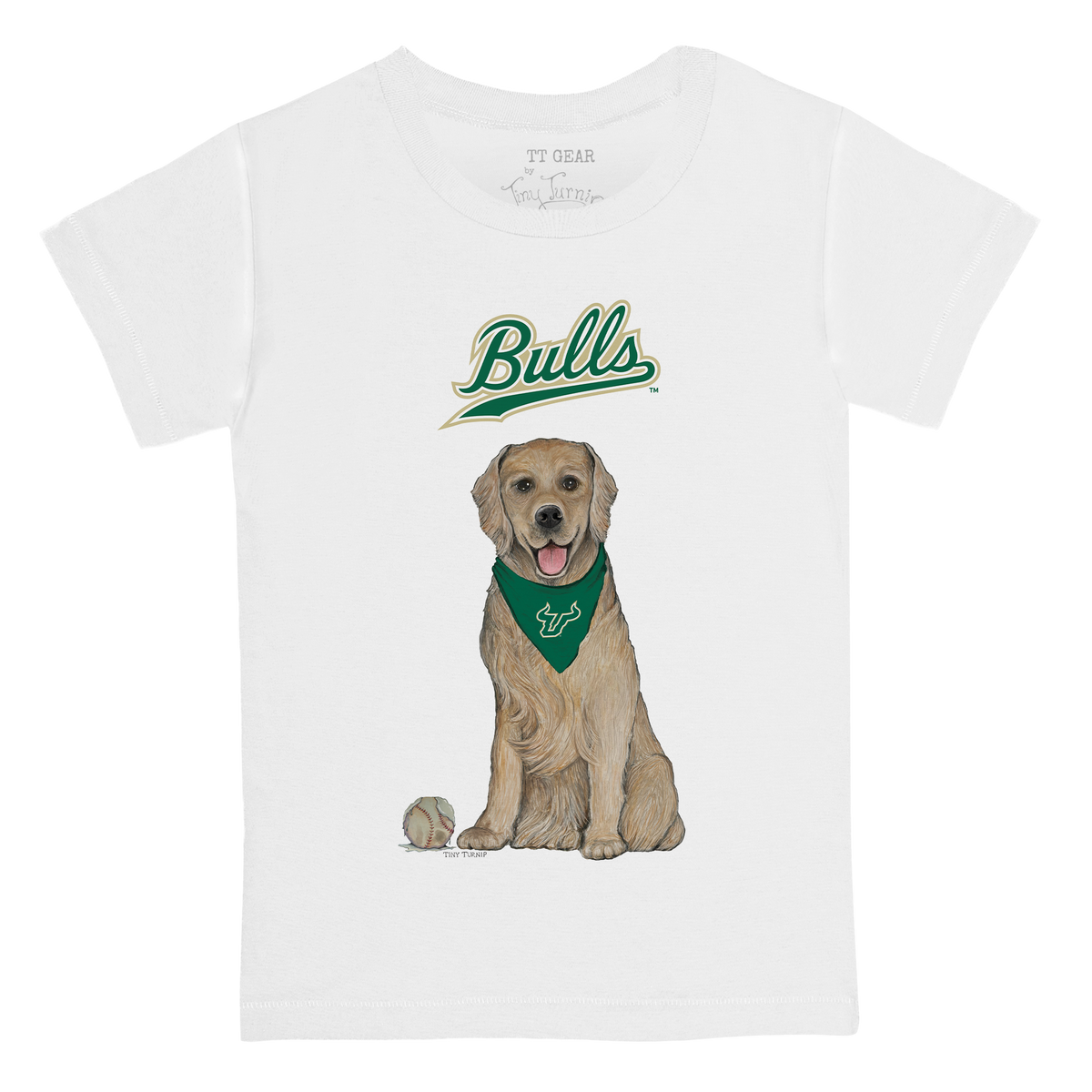 South Florida Bulls Golden Retriever Kid's Tee Shirt