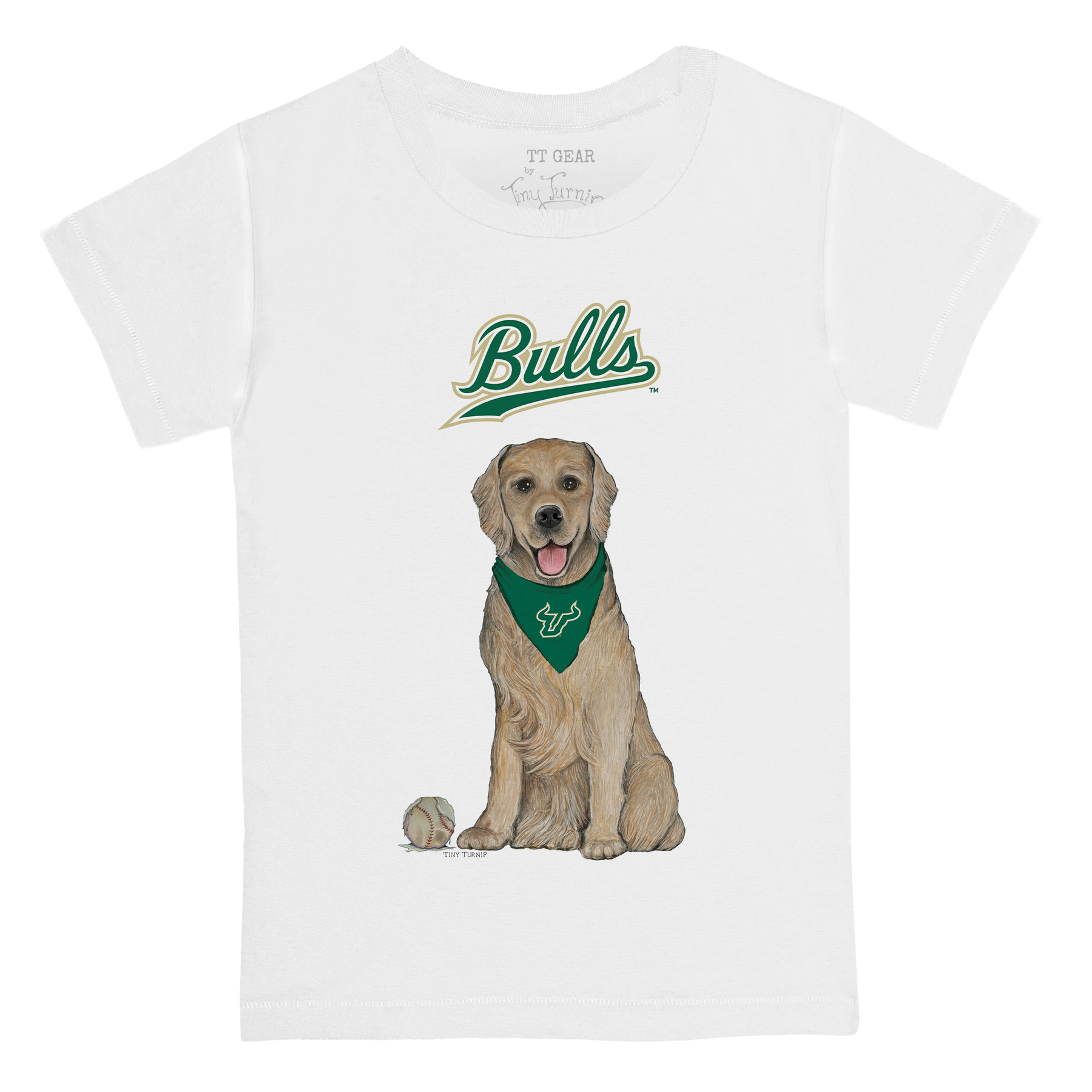 South Florida Bulls Golden Retriever Kid's Tee Shirt