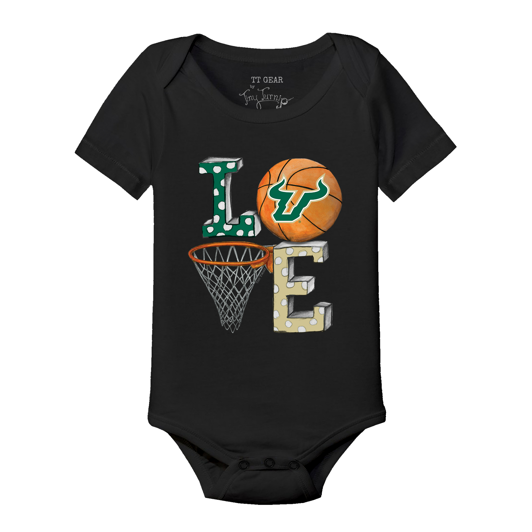 South Florida Bulls LOVE Short Sleeve Snapper