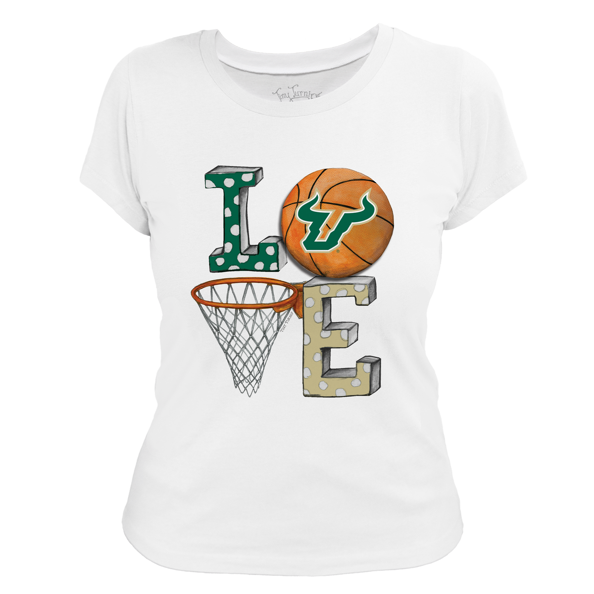 South Florida Bulls LOVE Women's Tee Shirt