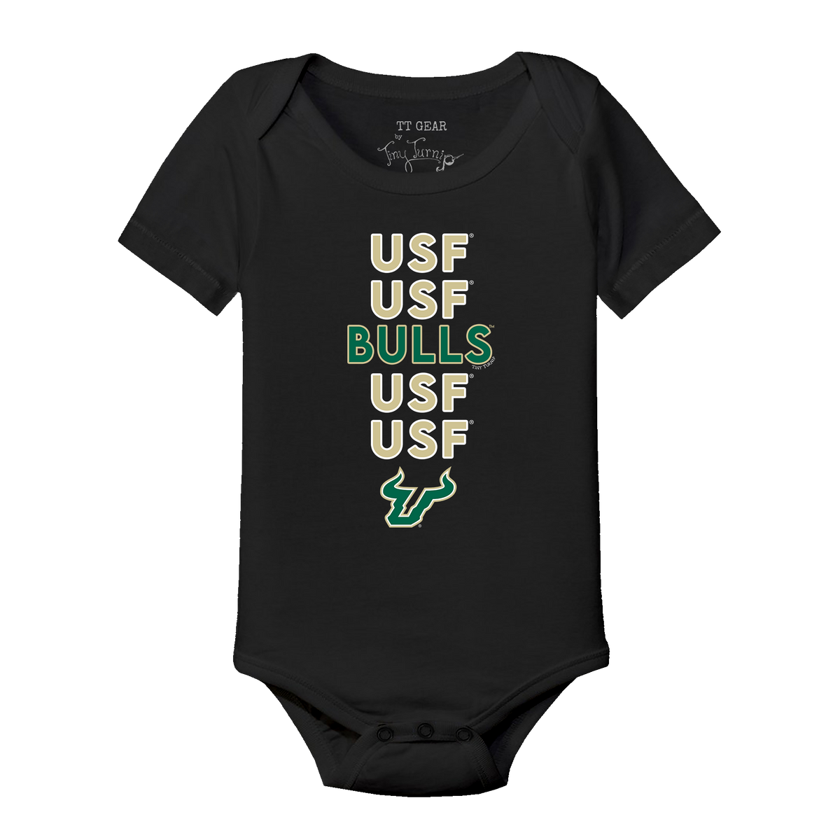 South Florida Bulls Stacked Short Sleeve Snapper