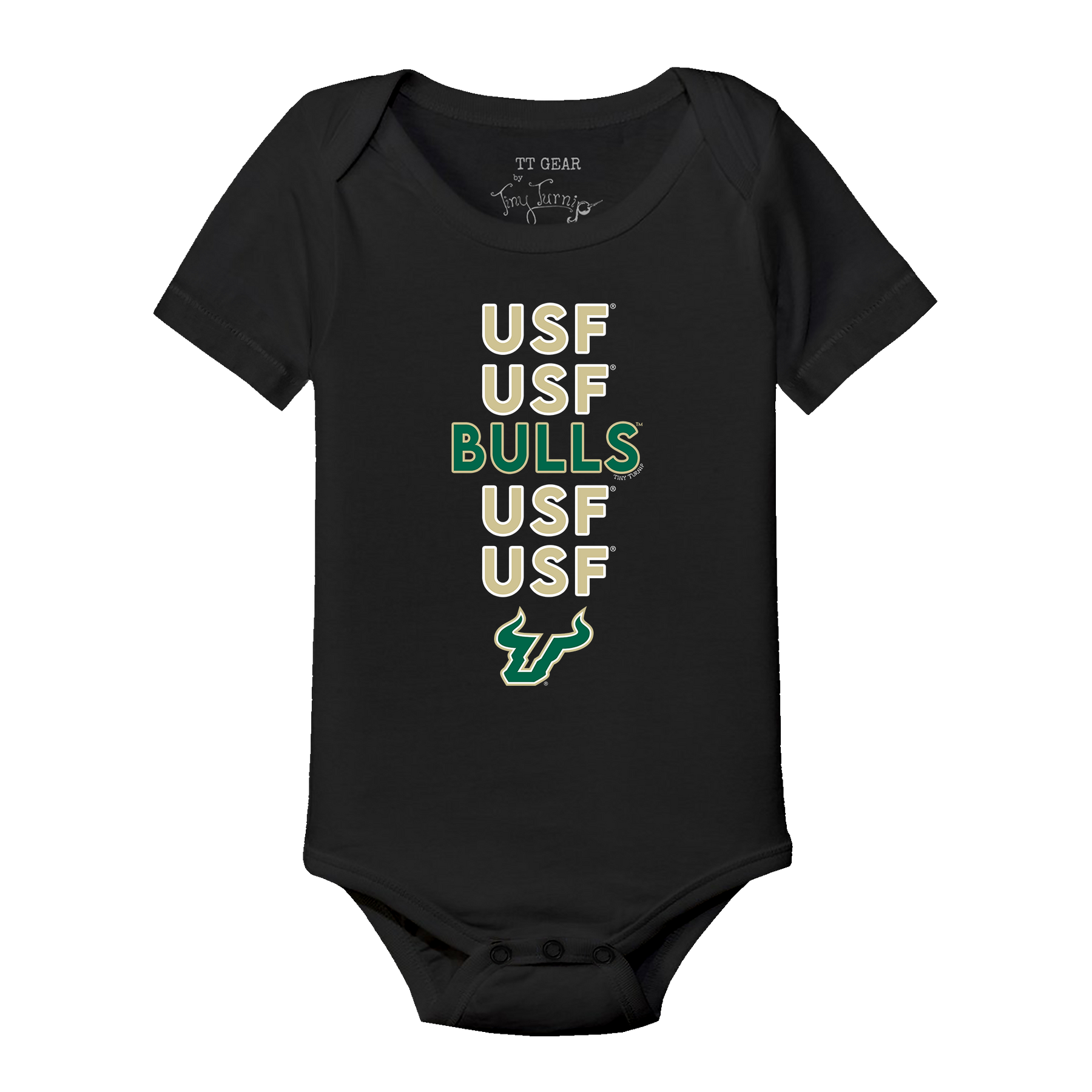 South Florida Bulls Stacked Short Sleeve Snapper