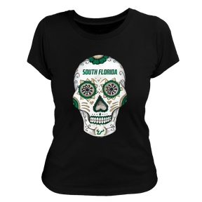 South Florida Bulls Sugar Skull Women's Tee Shirt