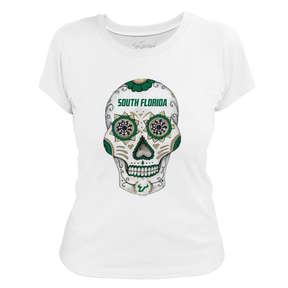 South Florida Bulls Sugar Skull Women's Tee Shirt